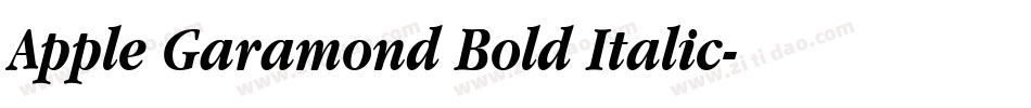 Apple Garamond Bold Italic字体转换